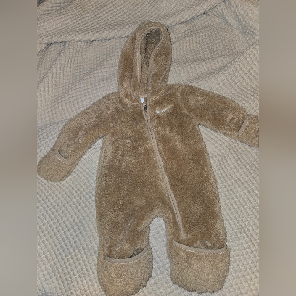 Nike Tan Fleece Baby Footie